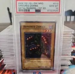 2002 YU-GI-OH! METAL RAIDERS MRD-013 ARMORED ZOMBIE 1st Edition - PSA 10 POP 21 - Image 1