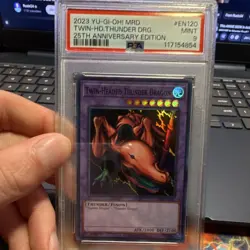 Yu-Gi-Oh! Twin-Headed Thunder Dragon MRD-EN120 Metal Raiders 25th Anniv PSA 9 - Image 1