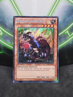 Yugioh Destroyersaurus LCJW-EN158 Secret Rare 1st Edition NM Euro - Image 1