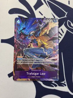 Trafalgar Law Promo P-093 Illustration Box 6 Promo Foil Purple Foil One Piece - Image 1