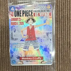 Bandai Namco One Piece Monkey D. Luffy Promo Holo US Voyage P-055 5000 - Image 1
