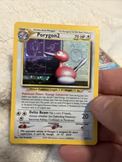 Pokemon TCG Porygon2 Neo Revelation Holo Rare Card MP 12/64 - Image 1