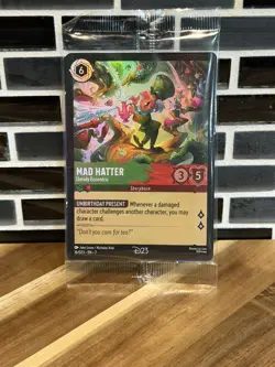 2026 Disney Lorcana D23 Promo MAD HATTER Gold Member Exclusive Card - Image 1