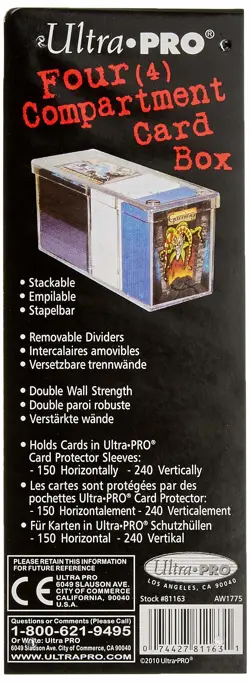 Ultra Pro Card Storage Box 2 Piece 200 Clear Sleeves - Image 3