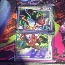 Pokemon Rayquaza & Deoxys LEGEND World Championships 2011 Autographed 2 Card Lot - Image 1