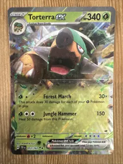Pokemon TCG - Torterra ex 012/162 Temporal Forces Double Rare Holo NM Card - Image 1