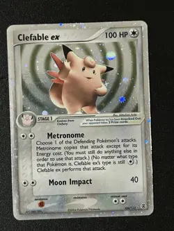 Pokemon Clefable ex 106/112 EX FireRed & LeafGreen Ultra Rare Holo Card 2004 - Image 1