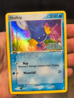 Pokemon Mudkip TCG Card 58/100 Crystal Guardians Holo Stamped - Image 1