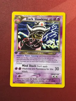 DARK SLOWKING 20/105 Neo Destiny 1st EDITION rare Pokemon TCG card NM+ CLEAN! - Image 1