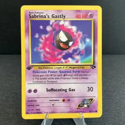 Sabrina's Gastly 97/132 1st Edition Gym Challenge Vintage Pokemon TCG Card - Image 1