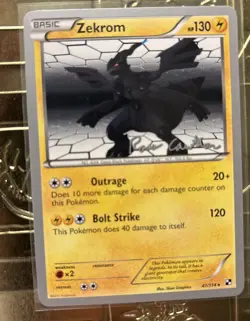 Pokemon TCG Zekrom World Championship 2011 Singles Rare Card Near Mint Condition - Image 1