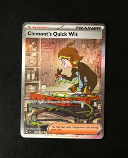 Pokemon Card TCG - Clemonts Quick Wit 243/191 - Surging Sparks - SIR - NM ⭐ - Image 1