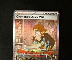 Pokemon Card TCG - Clemonts Quick Wit 243/191 - Surging Sparks - SIR - NM ⭐ - Image 2