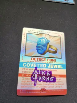 MTG Artist Proof AP Mike Burns / Foil Coveted Jewel With Sketch Signed - Image 2