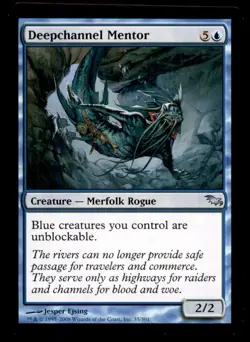MTG Deepchannel Mentor LP Light Play Shadowmoor [117] - Image 1