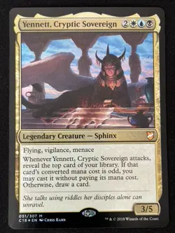 1x MTG Yennett, Cryptic Sovereign (Foil) - Commander 2018 (C18) #51 - Magic - Image 1