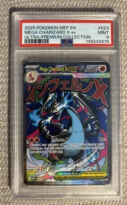 Mega Charizard X ex 2025 Pokemon Ultra Premium Promo #023 PSA 9 - Image 1