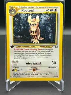 Noctowl 1st Edition Pokemon TCG Neo Genesis (2000) Vintage - Near Mint - Image 1