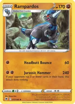 1x Rampardos - 077/189 - Holo Rare NM-Mint Pokemon SWSH10 - Astral Radiance - Image 1