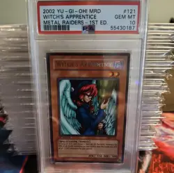 2002 YU-GI-OH! METAL RAIDERS MRD-121 WITCHES APPRENTICE - 1st Ed- PSA 10 POP 19 - Image 1