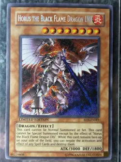 Yugioh Horus The Black Flame Dragon LV8 EEN-ENSE1 Limited Edition Secret Rare - Image 3