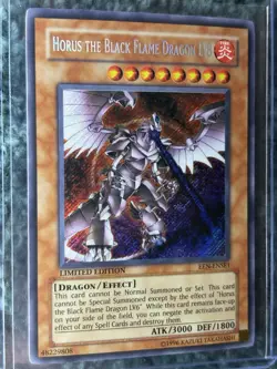 Yugioh Horus The Black Flame Dragon LV8 EEN-ENSE1 Limited Edition Secret Rare - Image 4