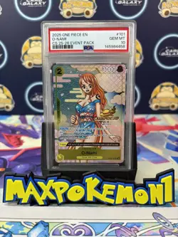 One Piece O-Nami CS 25-26 Event Pack Championship Promo OP06-101 English PSA 10 - Image 1