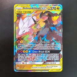 Reshiram & Zekrom GX 157/236 Tag Team Ultra Rare Cosmic Eclipse NM Pokemon Card - Image 1