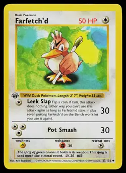 Pokemon Card - Farfetch'd 1st Edition Base Set Shadowless 27/102 - Image 1