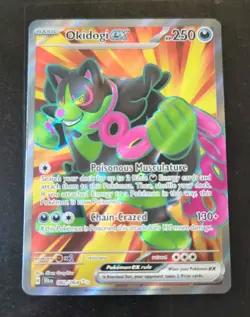 Pokemon SV Shrouded Fable Okidogi ex 82 Ultra Rare Full Art card NM 082/064 - Image 1