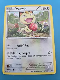 Meowth 67/108 Roaring Skies Regular - Pokemon Card VG - Image 1