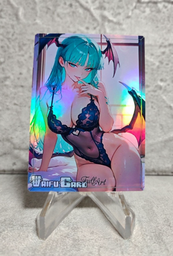 Morrigan Aensland Trading Card Waifu Goddess Story Anime Girl holo Karte Manga - Image 1