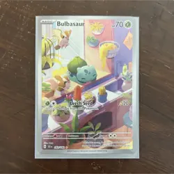 Pokemon Bulbasaur 143/142 Illustration Rare Holo SV07 Stellar Crown Basic Card - Image 1