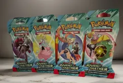 Pokemon Trading Card Game Journey Together Booster Pack Set English 4 Packs - Image 1