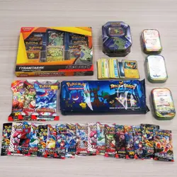 Pokemon Tins, Cards, Packs and Box Bundle - All new and unused, most sealed #4 - Image 1