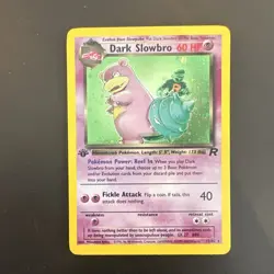 Pokemon Dark Slowbro 12/82 Team Rocket 1st Edition Holo Rare 60 HP Stage 1 Card - Image 1