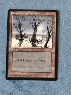 Snow-Covered Swamp, Ice Age, Magic the Gathering MTG - Image 1