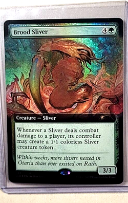 2022 MTG Magic the Gathering Secret Lair Drop Extended Art Foil 647 Brood Sliver - Image 1