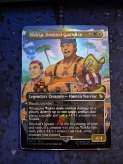 Wakka, Devoted Guardian (Borderless) (Chocobo Track Foil) Commander: - Image 1