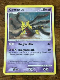 Giratina Lv. 70 28/127 Platinum Holo Rare Pokemon Trading Card Game 2009 LP - Image 1
