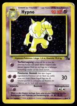 Hypno #8 - Rare HOLO - Pokemon Fossil - HP - Image 1