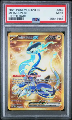 2023 POKEMON SVI EN-SCARLET & VIOLET HYPER RARE #253 MIRAIDON EX PSA 9 - Image 1