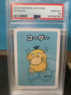 2019 POKEMON JAPANESE OLD MAID PSYDUCK PSA 10 GEM MT - Image 1