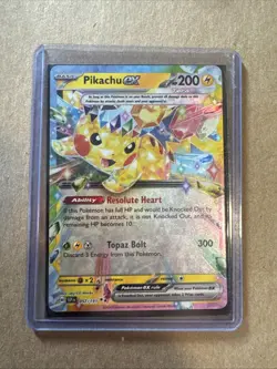 Pokemon TCG Pikachu EX Double Rare Holo Card 057/191 Surging Sparks - Image 1