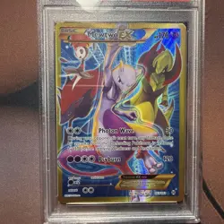 2015 PSA 8 FA Mewtwo EX #163 Full Art Secret Rare Pokemon TCG XY Breakthrough - Image 2