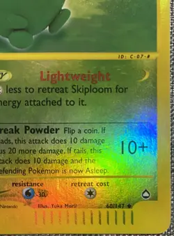 Pokemon TCG: Skiploom #60/147 Aquapolis Set Reverse Holo NM Condition - Image 4