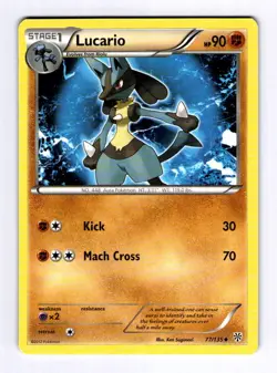 Lucario (77) Plasma Storm #77 (2013) Uncommon NM Pokemon - Image 1