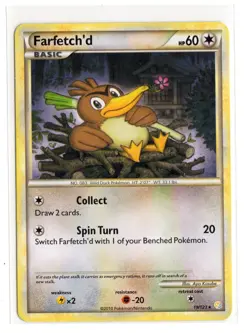 2010 Pokemon HeartGold SoulSilver Farfetch’d 19/123 Rare - Image 1