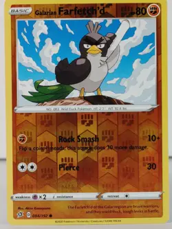 Galarian Farfetch'd - POKEMON - Rebel Clash - 094/192 - Reverse Holo - NM -X - Image 1