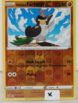 Galarian Farfetch'd - POKEMON - Rebel Clash - 094/192 - Reverse Holo - NM -X - Image 5